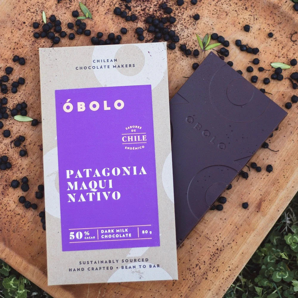 Tableta 50% Patagonia Maqui Nativo Óbolo 80 gr.