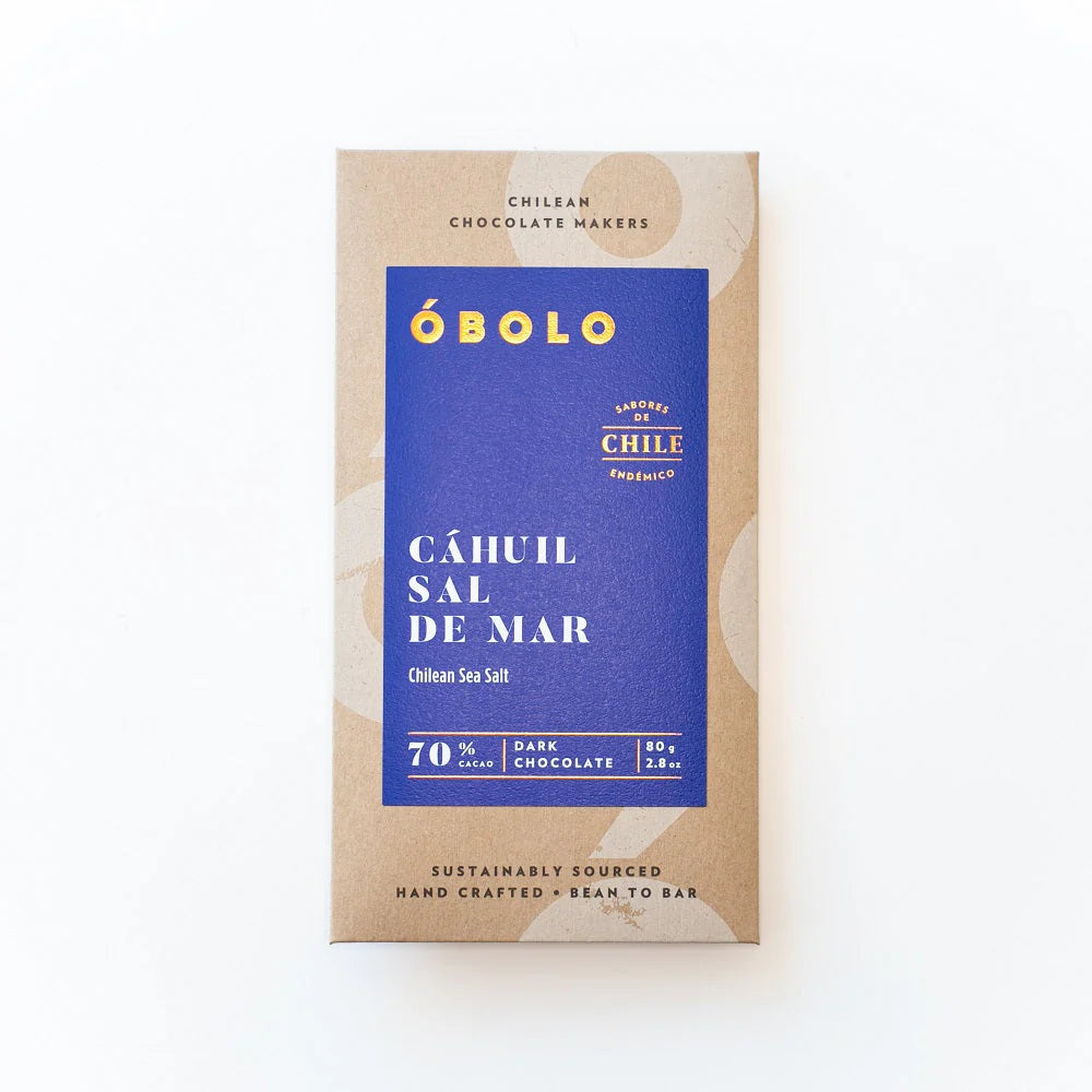 Tableta 70% Cacao Cáhuil Sal De Mar Óbolo 80 gr.