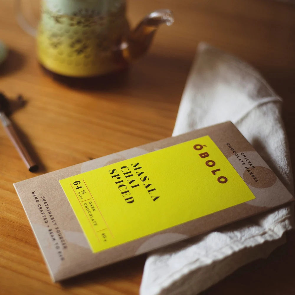 Tableta 64% Masala Chai Spiced Óbolo 80 gr.