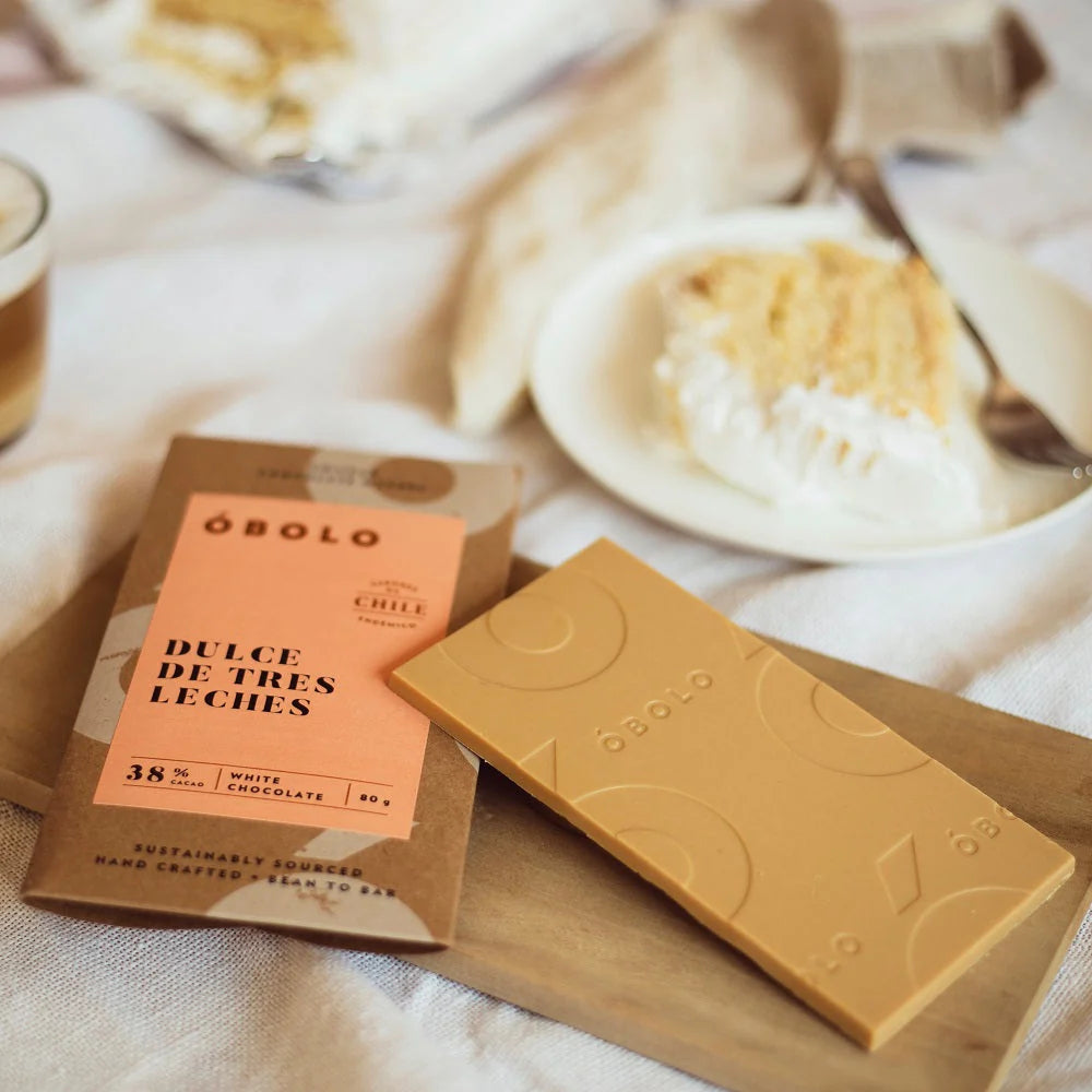 Tableta 38% Cacao Dulce Tres Leches Óbolo 80 gr