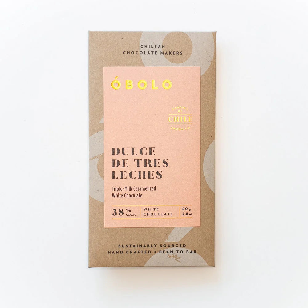 Tableta 38% Cacao Dulce Tres Leches Óbolo 80 gr