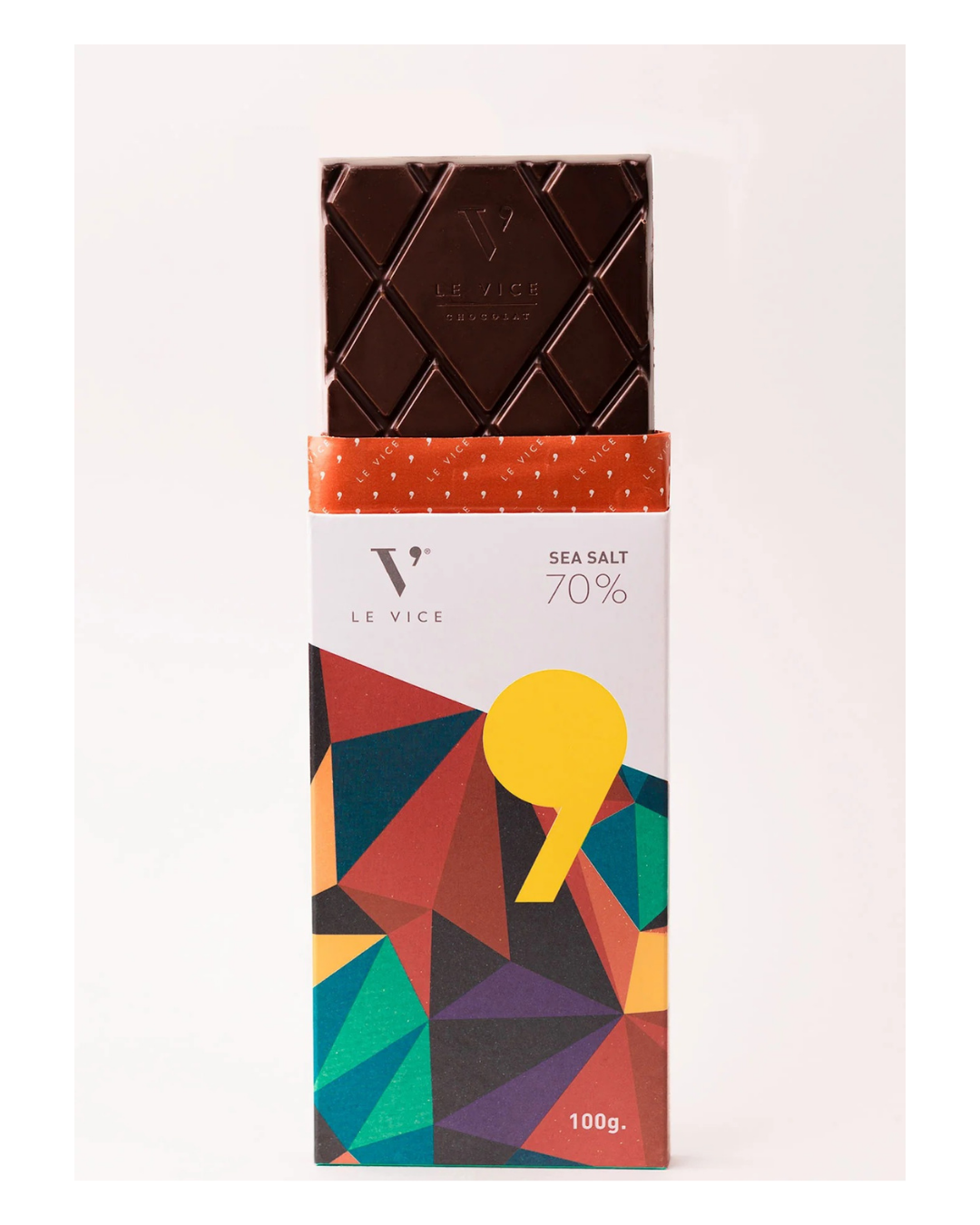 Tableta 70% Cacao Sea Salt Le Vice 100 gr.